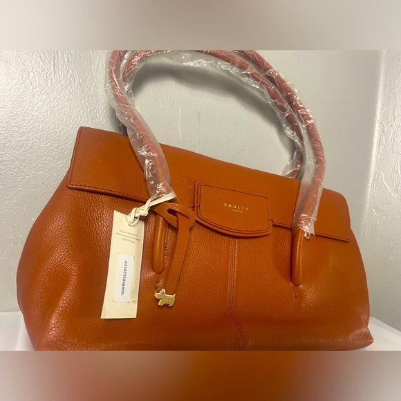 RADLEY LONDON Handbags - NWT Radley London Large Leather Burnam Beeches Shoulder Bag in Cognac